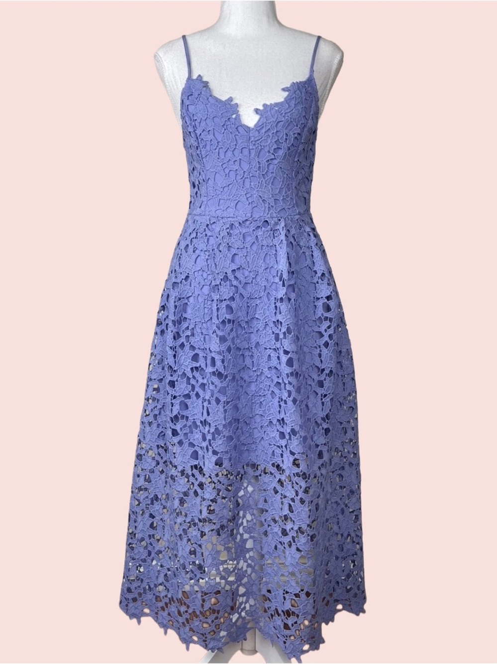 ASTR Lavender Lace Midi Dress